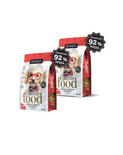 DR MALOU Lyofilizovaná Kačica s králikom 2x500g suché krmivo pre psov