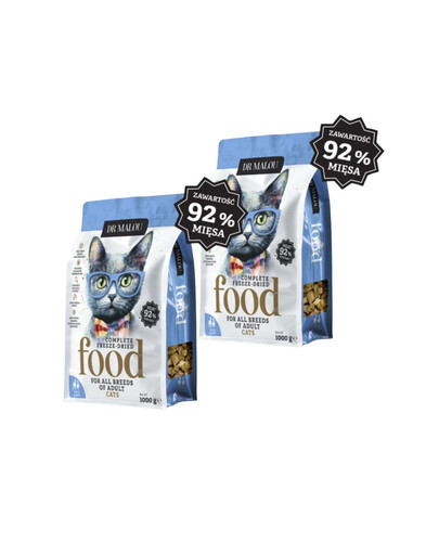 DR MALOU Liofilizovaná strava Kačica s jahňacím 2x1 kg suché krmivo pre mačky