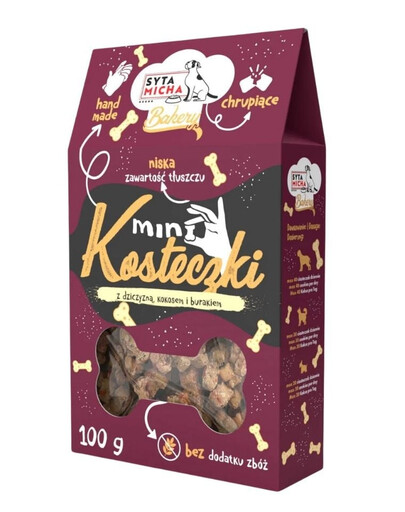 Mini kosteczki z dziczyzną kokosem i burakiem 15 g