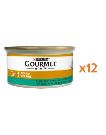 GOURMET Zlatá králičia paštéta pre mačky 12x85 g