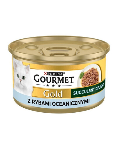 GOURMET Gold Adult Succulent Delights s oceánskymi rybami 12x85g