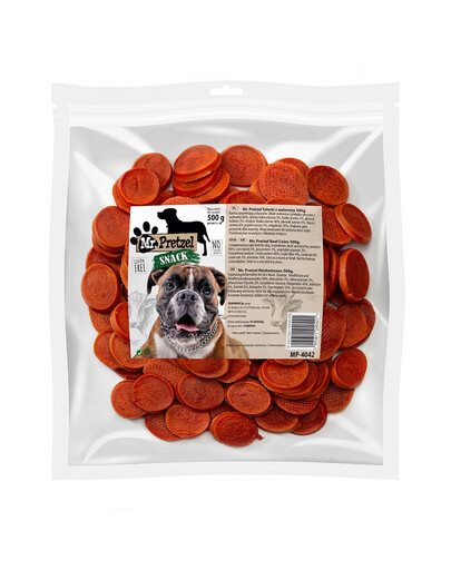 MR. PRETZEL Hovädzie plátky 500g pochúťka pre psa