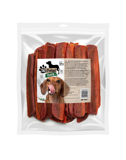 MR. PRETZEL Trojchuť Hovädzina Jahňacina Jeleň 500g maškrta pre psa