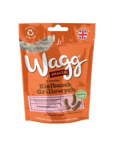 Wagg Mini Klobásky s Bravčovým Mäsom maškrta pre psa 125 g