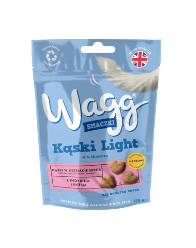 Wagg Kąski Light 0.125kg maškrty s morčacím mäsom a ryžou pre psov