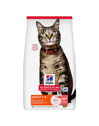 HILL'S Science Plan Feline Adult Salmon 10 kg suchá karma s lososom pre dospelé mačky