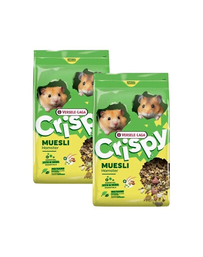VERSELE-LAGA Crispy Muesli Hamster 2x750g krmivo pre škrečky