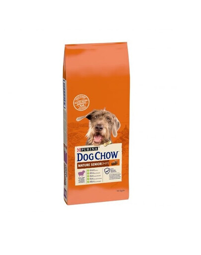 Dog Chow Mature Adult Lamb 14 kg suché krmivo pre dospelých a starších psov nad 7 rokov veku