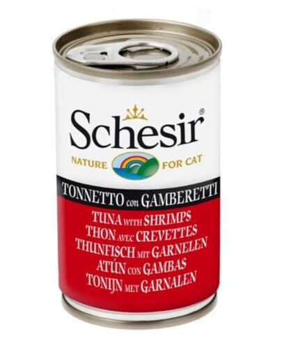 SCHESIR krmivo pre mačky s tuniakom a krevetami 6x140 g