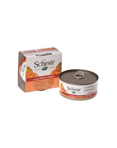 SCHESIR Fruit kurča s papájou 6x150 g