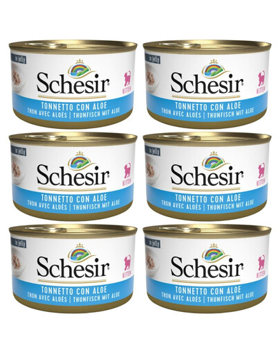 SCHESIR Tuniak s aloe pre mačiatka 6x 85 g