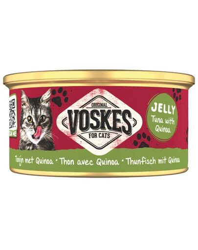 VOSKES Jelly Tuna with Quinoa 85 g tuniak s quinoa v želé, doplnková strava pre mačky