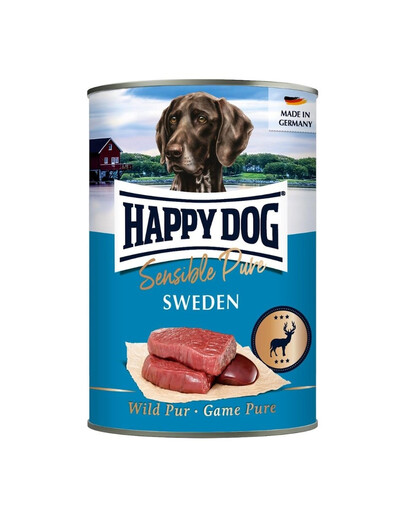 HAPPY DOG Sensible Pure jelenina 400 g mokré krmivo pre psov