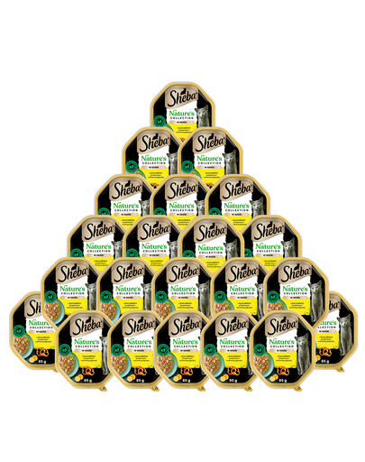 SHEBA Nature’s Collection 22 x 85 g kompletné mokré krmivo pre dospelé mačky kúsky s kuracím mäsom v omáčke
