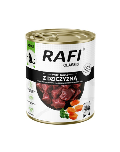 RAFI Classic s divinou 800 g mokré krmivo pre psov