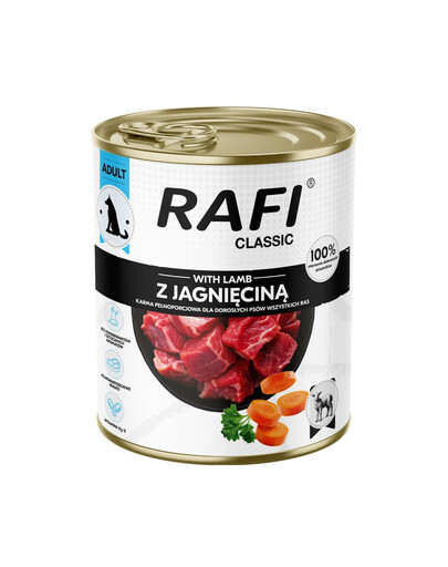 RAFI Classic s jahňacím mäsom 800 g mokré krmivo pre psov