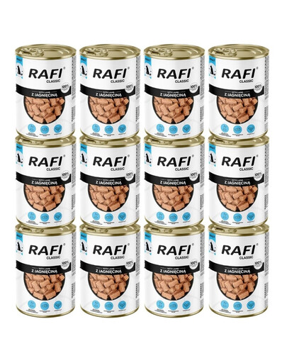 RAFI Classic jahňacie v omáčke 12x1240 g mokré krmivo pre psov všetkých plemien