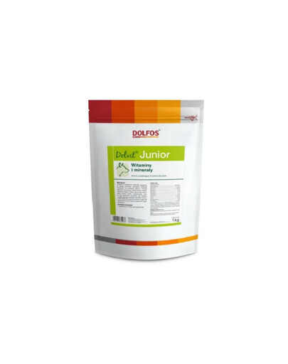 DOLFOS Dolvit Junior 1kg minerálne-vitamínový doplnok v prášku pre šteniatka a mladých psov