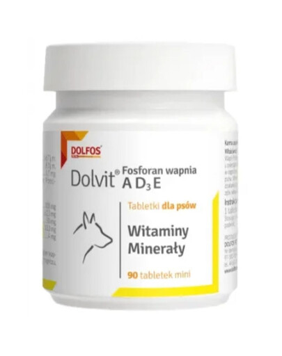 DOLFOS Dolvit Fosforan wapnia ADзE 90 tabl. vitamíny a minerály pre psa