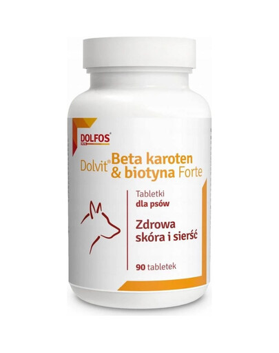 DOLFOS Dolvit Beta Karoten & Biotyna Forte 90 tbl. preparát na zdravú srsť a pokožku pre psov