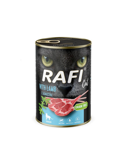 RAFI Cat Adult s jahňacím mäsom 400 g mokré krmivo pre sterilizované mačky