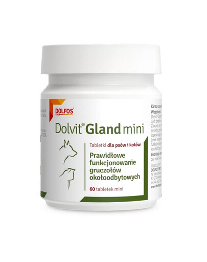 DOLFOS Dolvit Gland Mini 60 tabl. prípravok na správne fungovanie žliaz okolo konečníka pre psov a mačky
