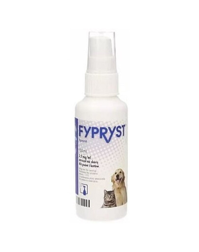spray na pchły, kleszcze dla psów i kotów 2,5 mg/ml 100 ml
