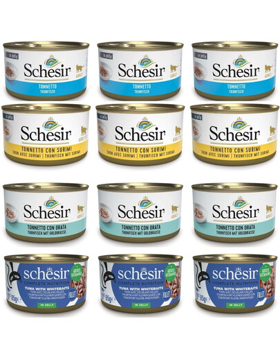 SCHESIR Rybia hostina v želé sada 12x85g (4 príchute)