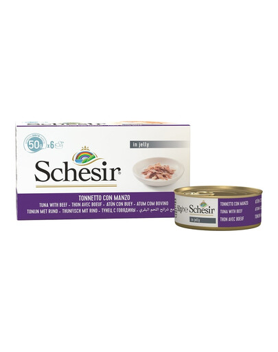 SCHESIR  tuniak s hovädzím mäsom v želé 50g x 36