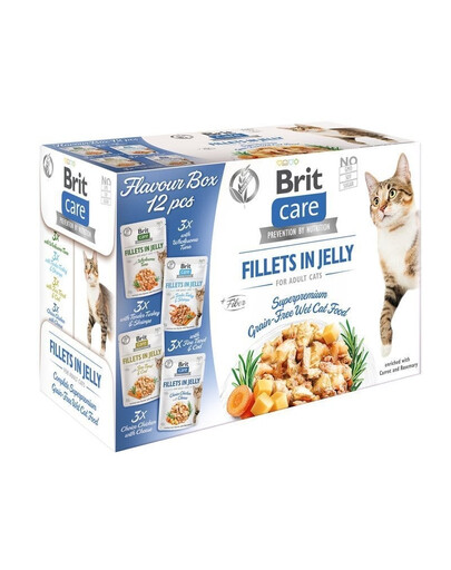 BRIT Care Fillets in Jelly and Gravy Cat 24x85g zmes príchutí v želé a omáčke pre mačky