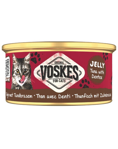 VOSKES Jelly Tuna with Dentex 85 g tuńczyk z kielczakiem w galaretce, karma uzupełniająca dla kota