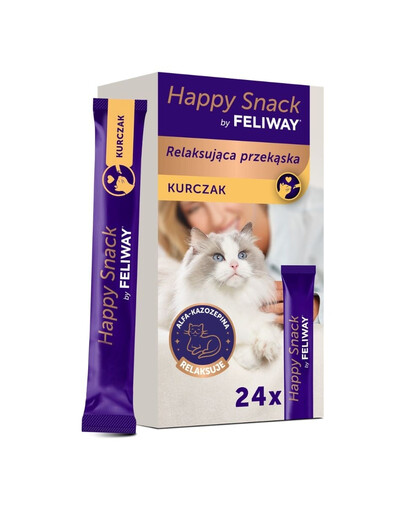 FELIWAY Happy Snack Chicken 24x15 g s kuracím mäsom, relaxačná maškrta pre všetky mačky