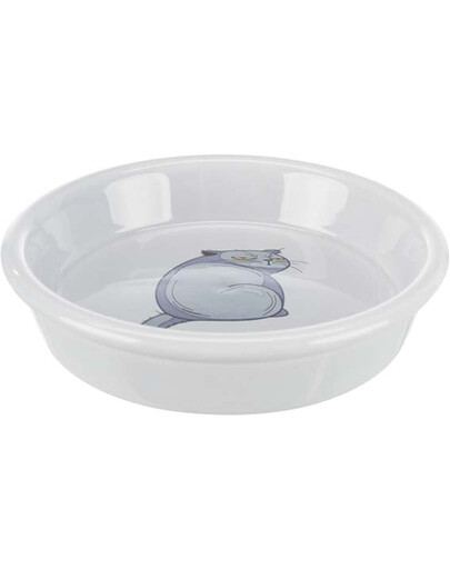 Miska ceramiczna dla kota z kocim motywem 0,25l/13cm