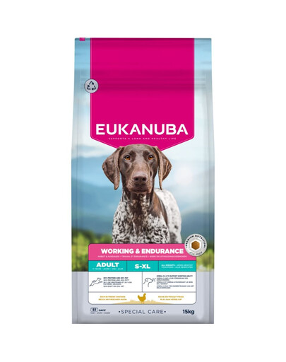EUKANUBA Special Care Working & Endurance Adult 15 kg krmivo pre aktívne psy