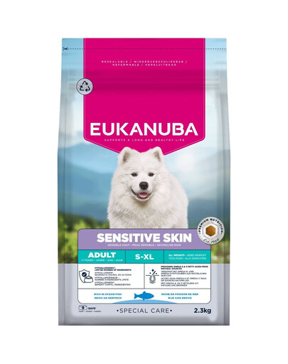 EUKANUBA Special Care Adult Sensitive Skin 2,3 kg krmivo pre dospelých psov s citlivou pokožkou