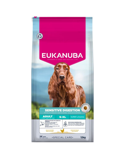 EUKANUBA Special Care Adult Dogs with Sensitive Digestion 12 kg krmivo pre dospelých psov s citlivým tráviacim systémom
