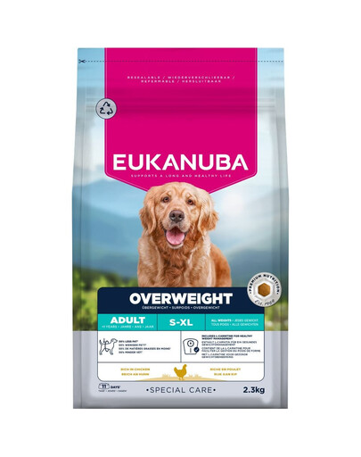 EUKANUBA Special Care Adult Overweight 2,3 kg krmivo pre dospelé psy s nadváhou