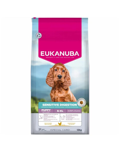 EUKANUBA Special Care Puppies with Sensitive Digestion 12 kg krmivo pre šteniatka s citlivým tráviacim systémom