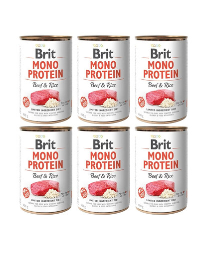 BRIT Mono Protein Beef & Rice 6x400 g monoproteínové krmivo hovädzie s ryžou