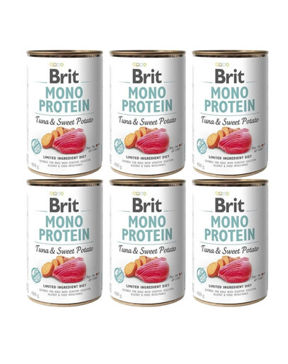 BRIT Mono Proteín Tuna & Sweet Potato 6x400 g monoproteínové krmivo z tuniaka a batátov