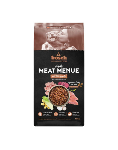 BOSCH Meat Menue Adult s morčacím a kuracím mäsom 12 kg krmivo pre psa