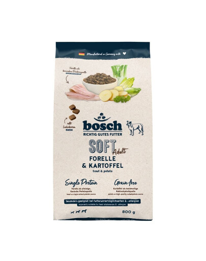 BOSCH HPC Soft Adult 800g pstruh a zemiaky monoproteinové krmivo pre psa