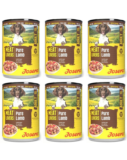 JOSERA Meat Lovers Pure Lamb 6x400 g jahňacina, krmivo pre psov