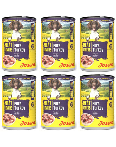 JOSERA Meat Lovers Pure Turkey 6x400 g morčacie, krmivo pre psov