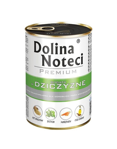 DOLINA NOTECI Prémiové krmivo bohaté na divinu 12x400g
