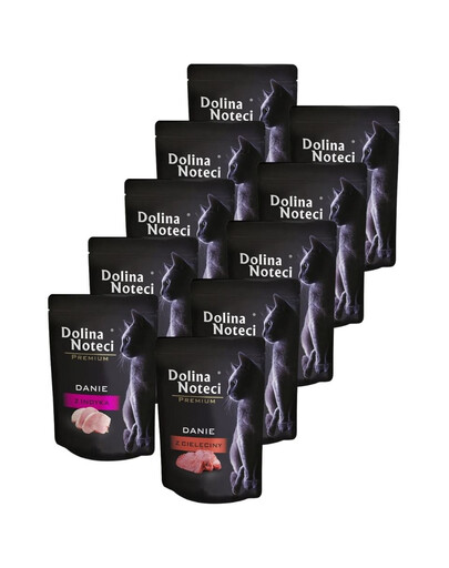 DOLINA NOTECI Premium Dish Mix príchutí 10x85 g mokré krmivo pre mačky