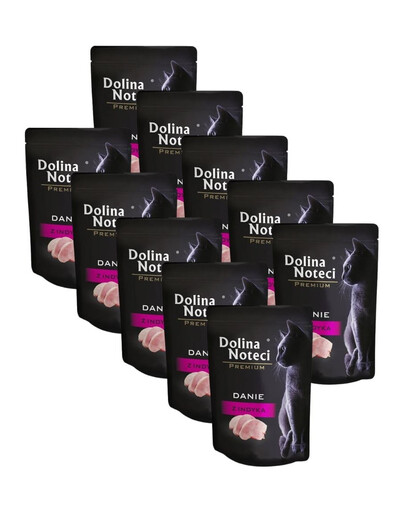 DOLINA NOTECI Prémiové krmivo pre mačky s morčacím mäsom 10x85 g mokré krmivo pre mačky