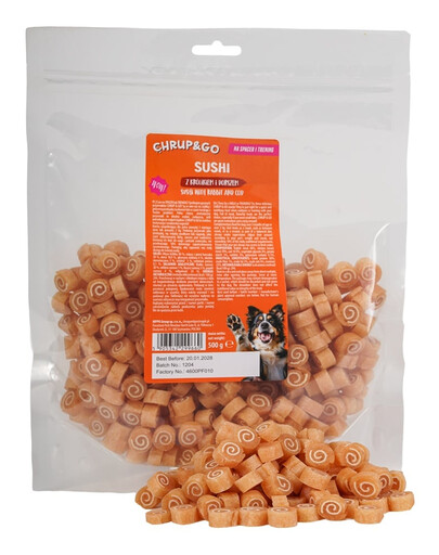 CHRUP&GO Sushi s králikom a treskou 500 g pochúťka pre psa