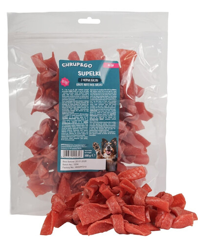 CHRUP&GO Supełky s kačacou prsťou 500 g pochúťka pre psa