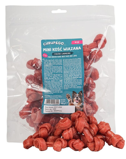 CHRUP&GO Mini kost s kačicou a jahňacím mäsom 500 g pochúťka pre psa